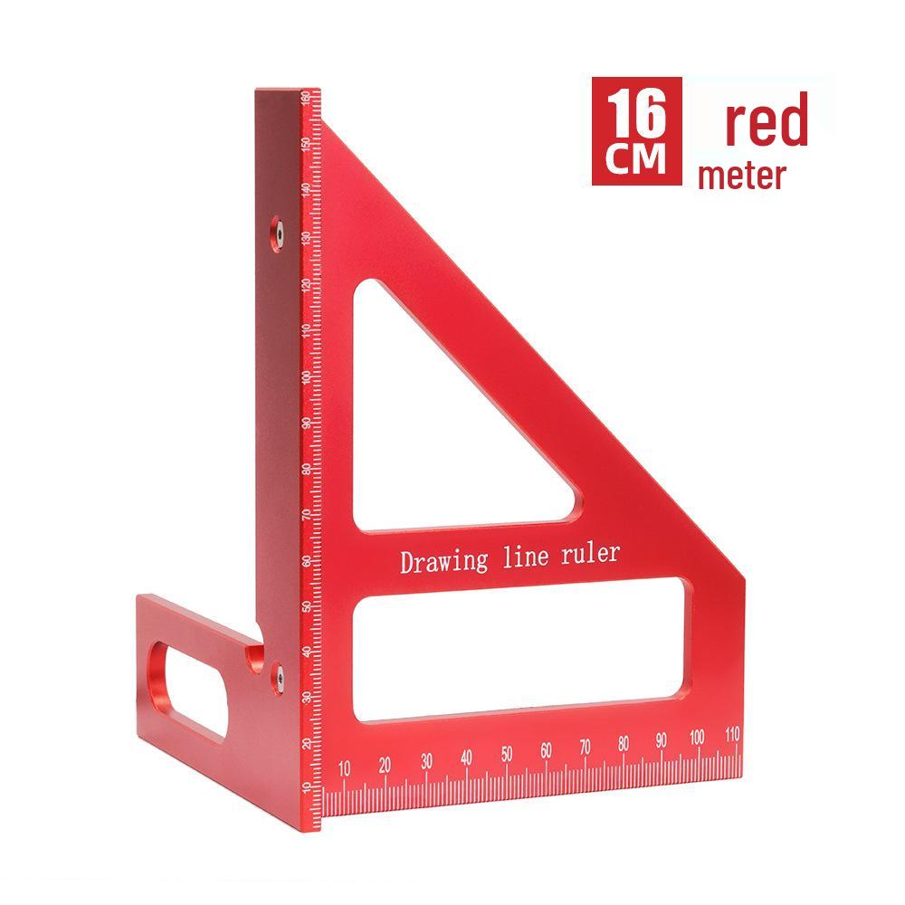 Aluminum Alloy Triangle Ruler with Angle Finder and Scriber
