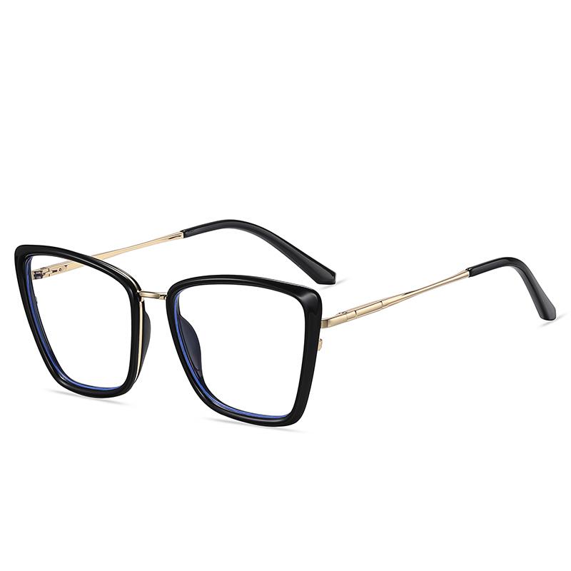 

Stainless Steel+TR90 Square Blue Light Blocking Prescription Spectacles Women Myopia Photochromic Eyewear 0 -0.5 -0.75 To -6.0 0