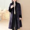 Golden Mink Fur Long Coat High Quality Warm Thick Fashion Winter Jacket