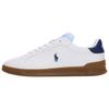 Polo Heritage Court Lær Rund Tå Snøresko Lav Topp Sneakers Herre Sneakers Hvit 809965072001