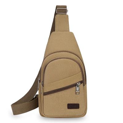 Rilibegan Herren Minimalistische Canvas Brusttasche Europäische und Amerikanische Retro Ein Schulter Crossbody Tasche
