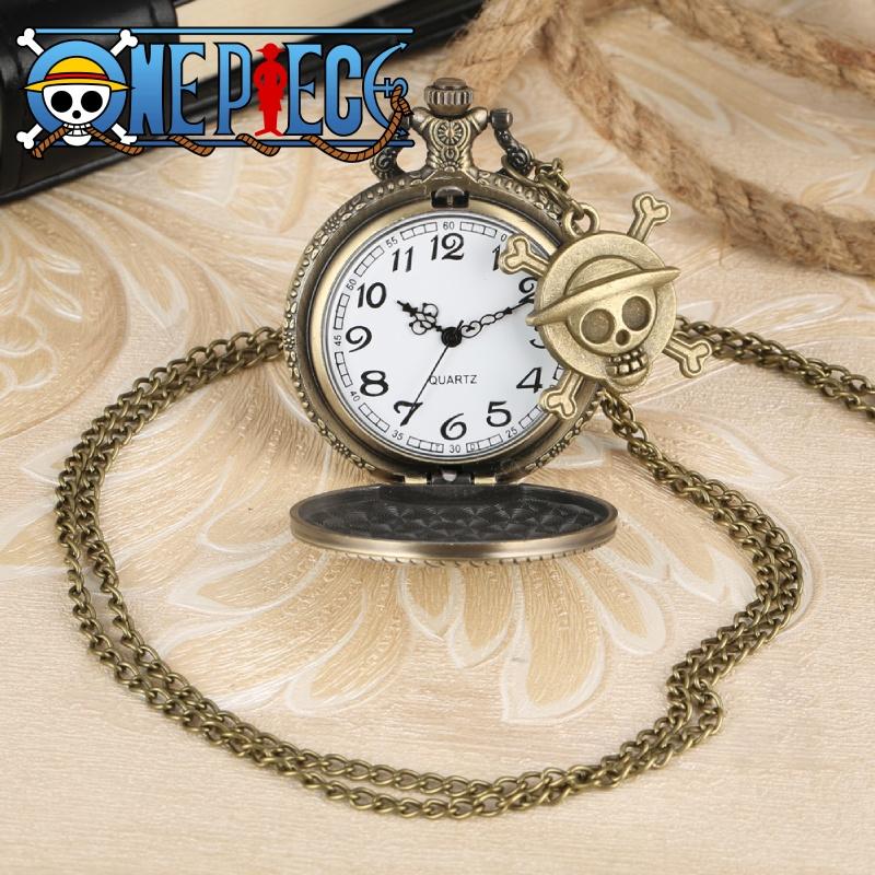 Anime One Piece Luffy Quartz Pocket Watch Retro Design With Prominent Logo Perfect Gift For Fans Lightweight And Portable Multi-functional