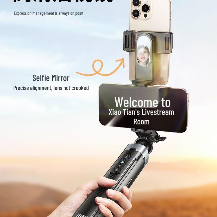 Portable Live Broadcast Tripod & Selfie Stick Stand for Outdoor Use