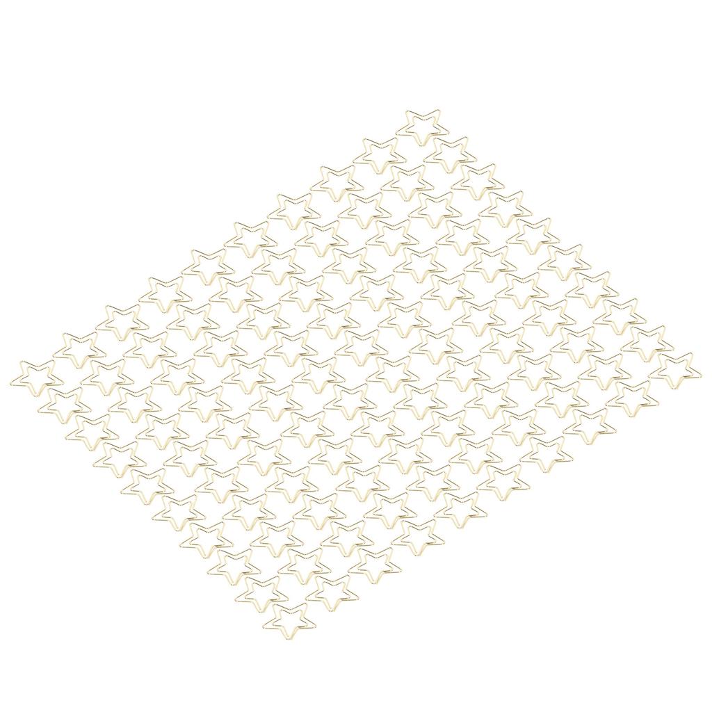 100Pcs Gold Paper Clips Durable Metal Rustproof Gold Fadeless Widely Used Cute Paper Clips for Home Office Star