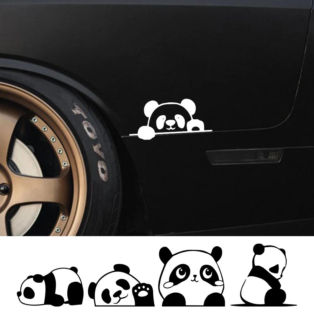 Funny Cute Panda Sticker Car Body Side Decor Decal Motorcycle Vinyl Waterproof Decoration Cover Auto DIY Para Tuning Accessories