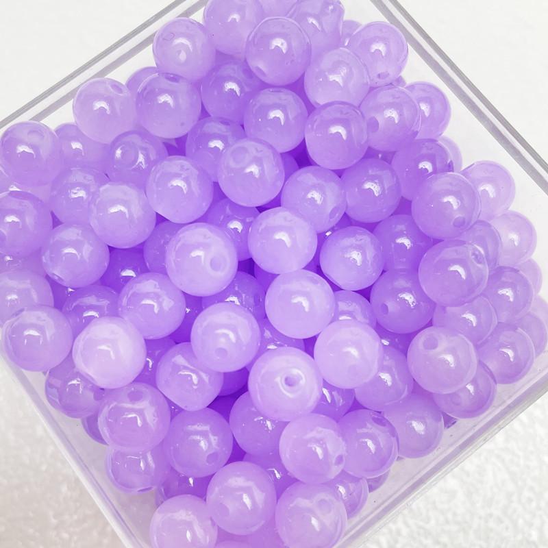 

8 мм Имитация Нефритовых Стеклянных Бусин для DIY Изготовления Ювелирных Изделий, Прямое Отверстие, Модный Стиль, Рассыпные Бусины, Аксессуары. 8mm (100 pieces per pack)