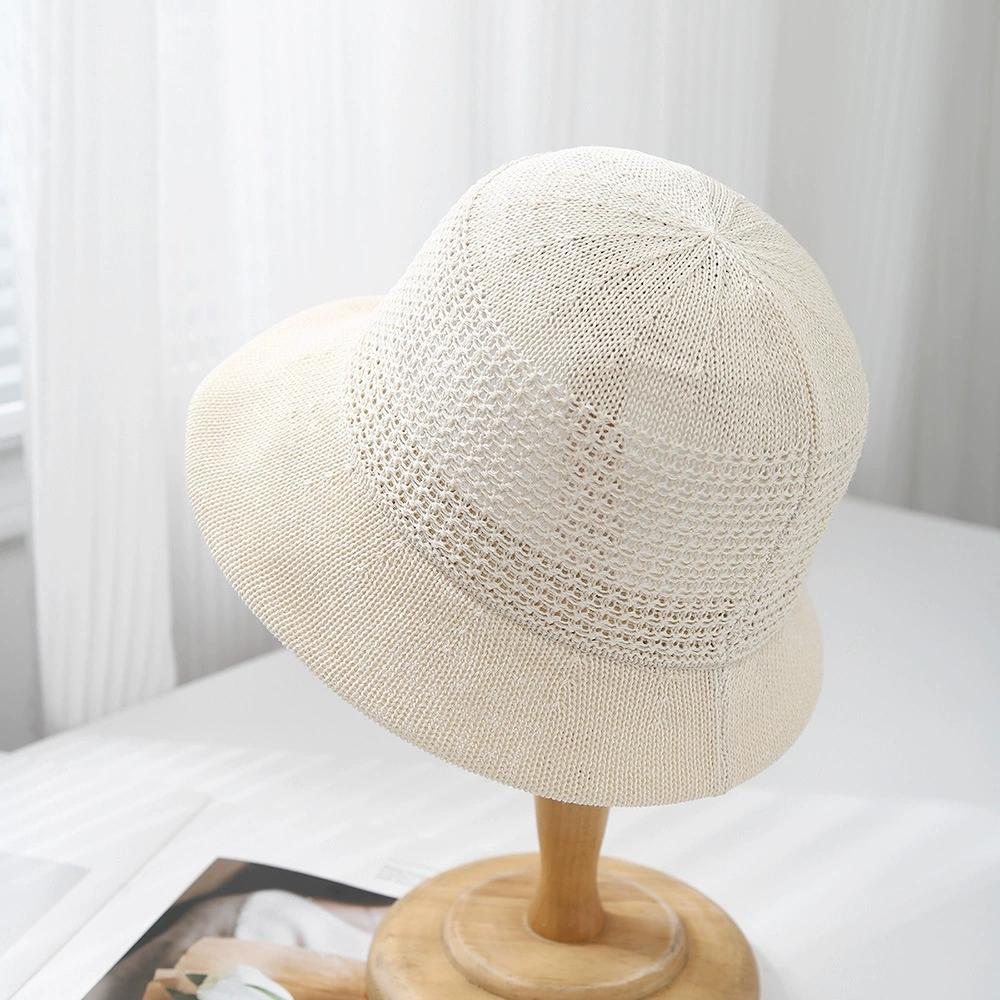 Summer Breathable Linen Fisherman Hat for Women Solid Color Bucket Hat for Outdoor Sun Protection and Sun Shade Hats