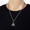 Stainless Steel Devil Eye Skull Pendant Necklace Punk Style Mens Jewelry Daily Wear