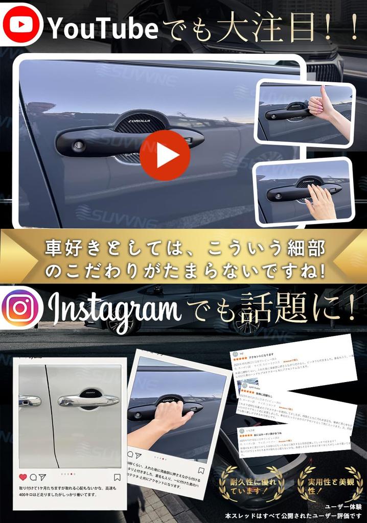 SUVVNE Door Handle Protector, Crown 35 Series Door Handle Protector, Sport/Crossover for Cars, Magnetic