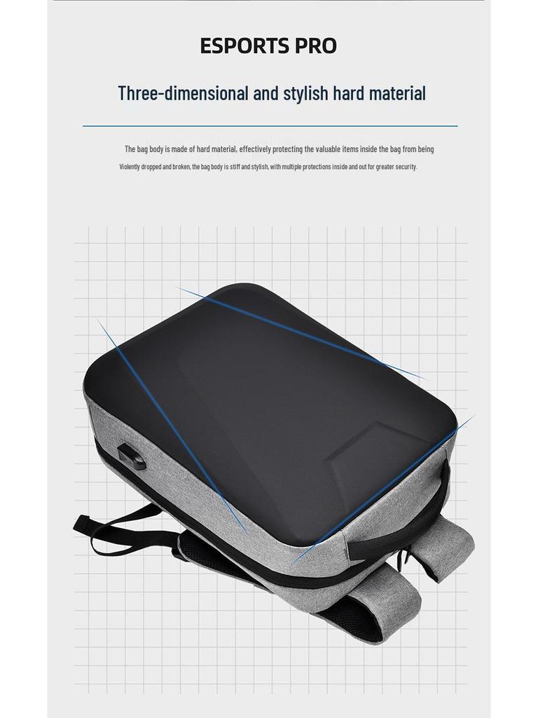 Men's Trendy Anti-Theft Lightweight Multi-Compartment Laptop Backpack