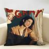 Singer CConan GGray Cushion Cover Natural Linen Organic Fabric DoubleSided Printing Room Sofa Decor Pillow Case