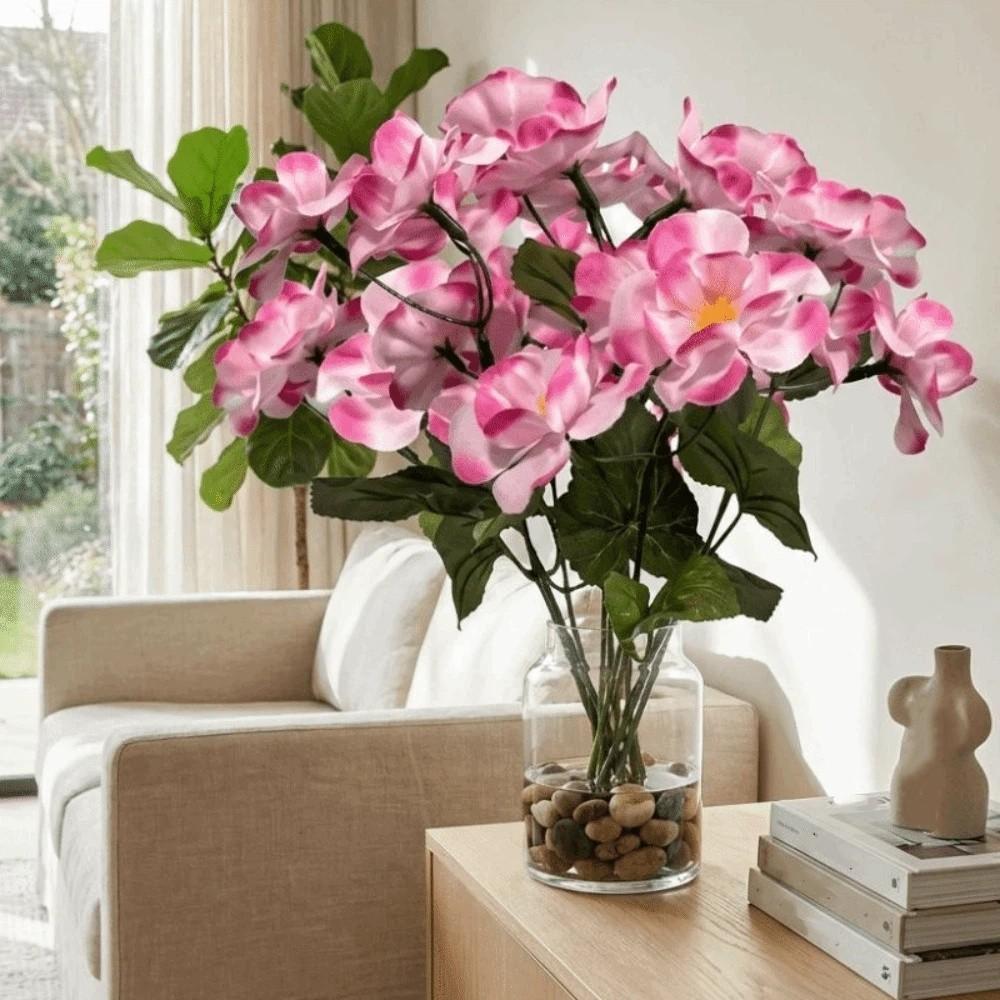 UV Protection Silk Begonia Flower Floral Arrangement Fake Flower Faux Plants  Office Decoration