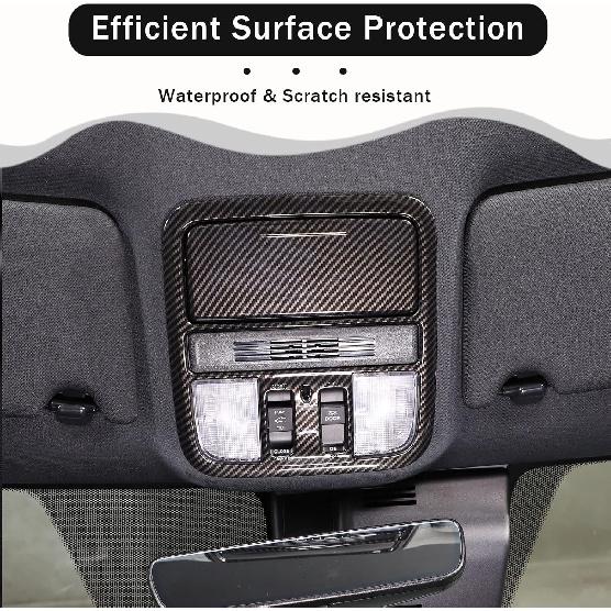 Front Reading Light Panel Cover Trim for Honda Pilot 2019-2022, ABS Material Reading Light Frame Cover Decor Protector Accessories (Carbon Fiber