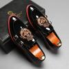 Luxury Leather Shoes for Men Fashion Embroidery Men British Style Monk Shoes High Quality Loafers Casual Business Men Shoes 2025