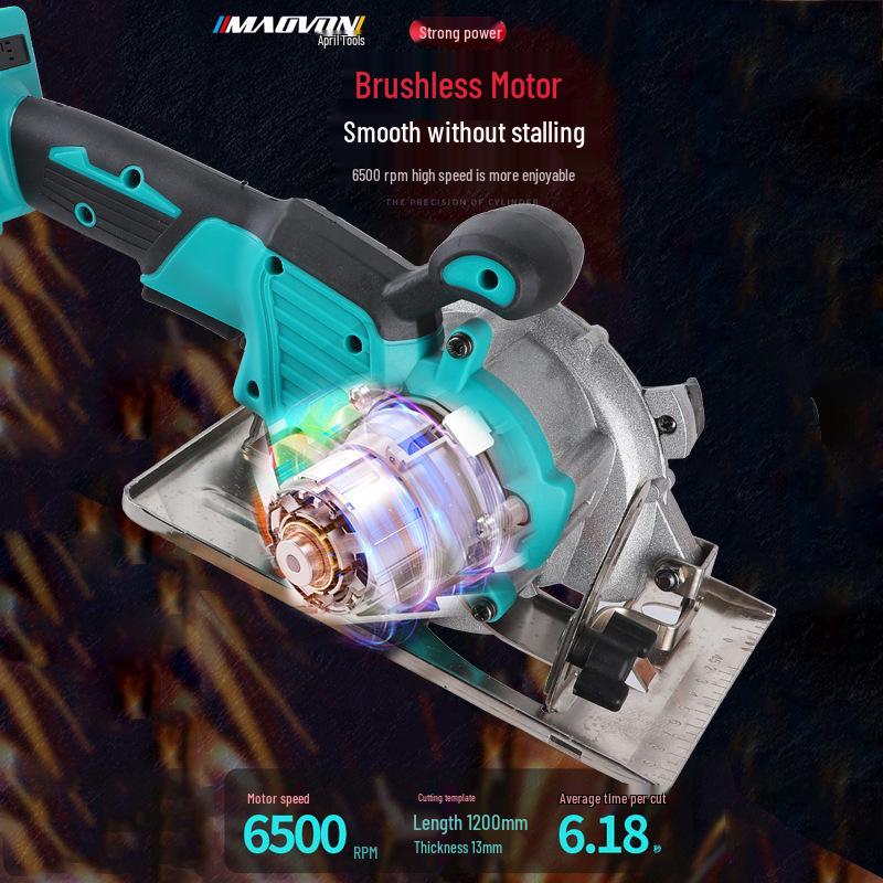 Rechargeable 5-Inch Circular Saw: Handheld Electric Saw for Wood, Marble Cutting - Multifunctional and Portable