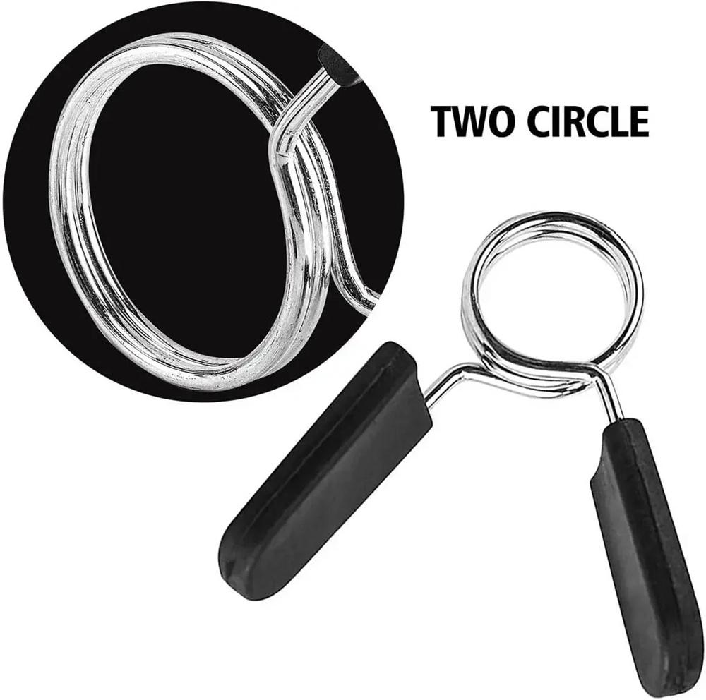 2 Piece 25/28/30 Mm Barbell Clamp Spring Collar Clips Gym Weight Dumbbell Lock Standard Lifting Kit Barbell Lock