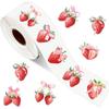 100-500pcs Pink Strawberry Stickers Baking Birthday Wedding Party Gift Wrapping Label Scrapbook Stationery Stickers