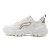 Li Ning Soft Rebound Shock Absorption Retro Thick Sole Height Increasing Low Top Casual Shoes Women Sneakers White AGCT424-1