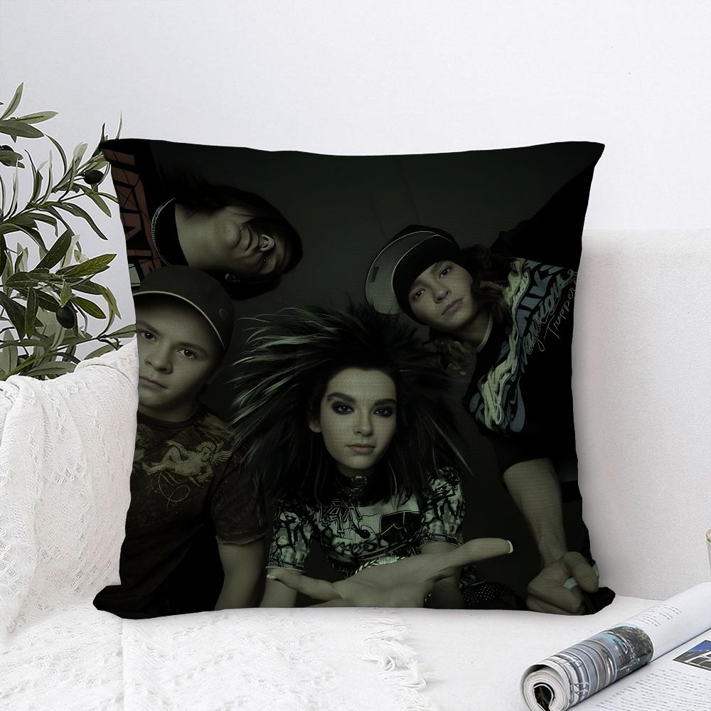T-Tokio H-Hotel Band Pillow Case Sofa Decorative Home Double-sided Print Plush Square Throw Pillow Covers Cushion Decor Cover