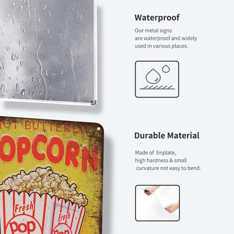 INEED Vintage Decor Fast Food Breakfast Lunch Tin Sign Wall Posters Metal Sign Art Plate Kitchen Decorative Plaque Metal Decor