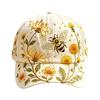 Dragonfly Floral Print Ladies Embroidered Floral Baseball Cap 2D Digital Print Adjustable Baseball Caps for Women UK Casual Hat