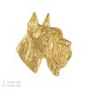 Schnauzer II - gold-plated pin brooch, elegant dog ornament, unique pin by Art-Dog brand