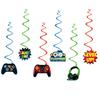 Game On Game Controller Foil Balloon Spiral Flag Set Party Decorations