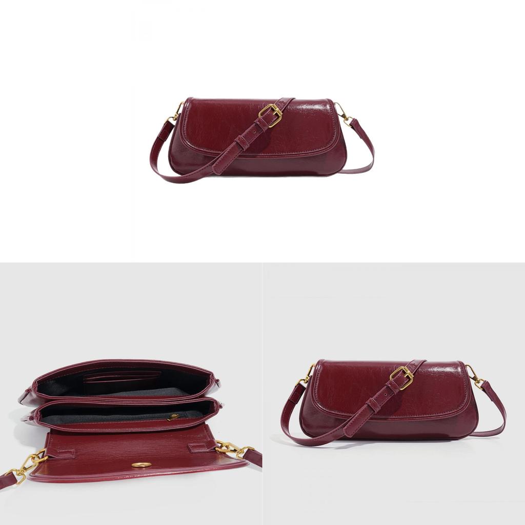 Vintage Pu Small Crossbody Bag With Dual Compartments For Daily Use