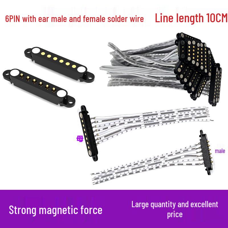 Gold-Plated Magnetic Connector with Signal Transmission & Strong Conductivity