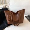Simple Design Ladies Tote Bag In Pu With Interior Zipper Pocket For Work And School