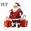 Holiday Glass Stickers Santa Claus Window Static Sticker, Reusable Waterproof PVC Christmas Decal, Decorative Festive Home Decor HD Printing