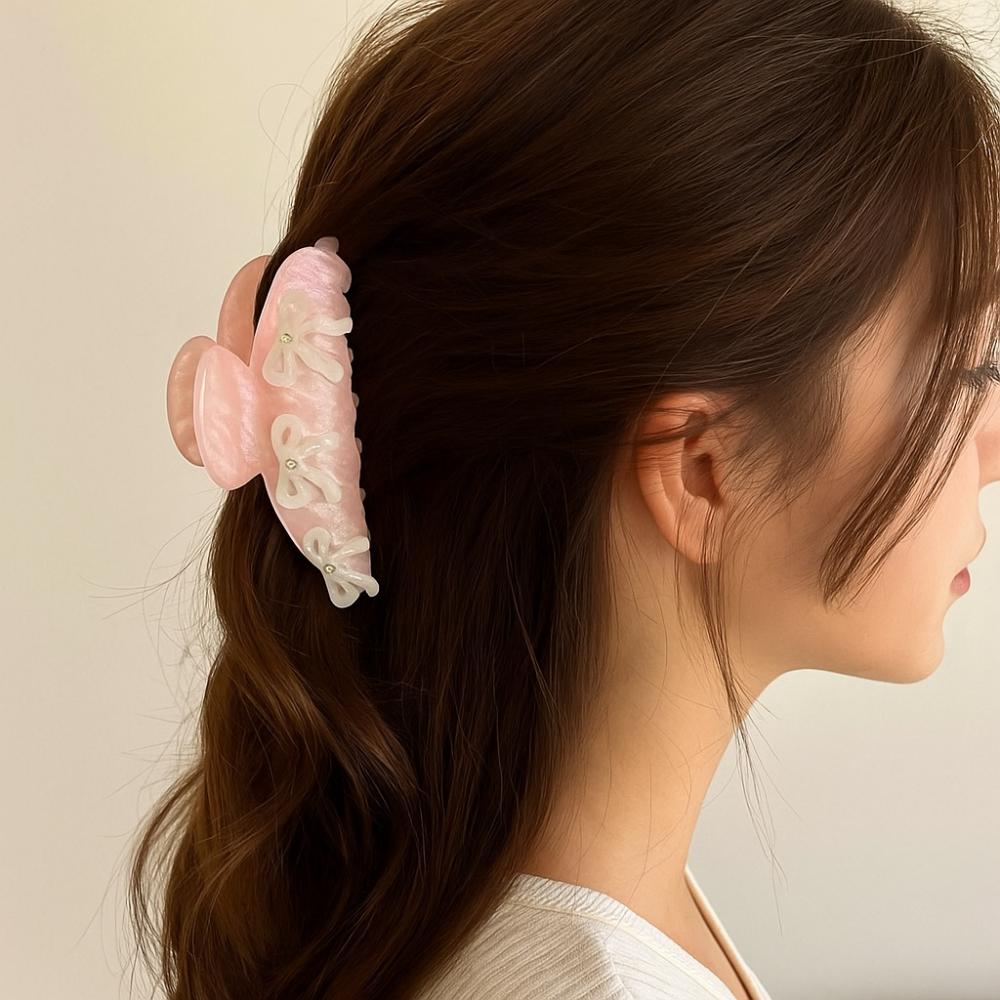 Barrette Bowknot Hair Clip Ballet Zircon Hairpin Personalized Acetic Acid Shark Clip  Streetwear