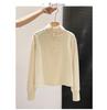 Damen Halbhoher Kragen Fleece Langarm T-Shirt 2025 Hoodie