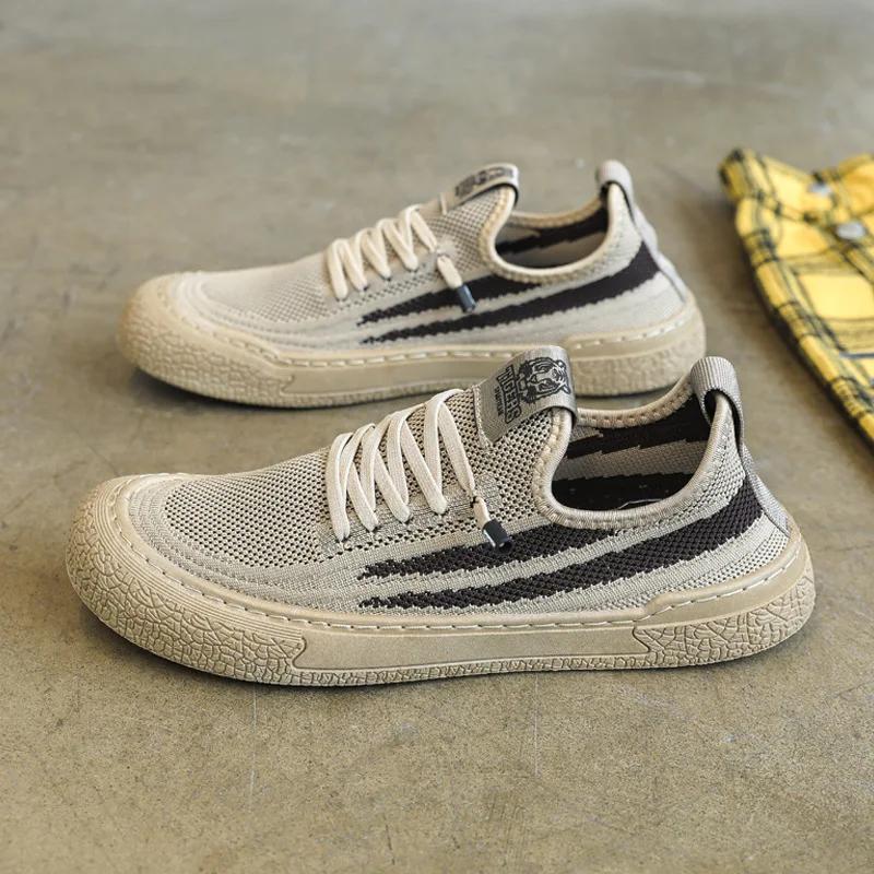 

Модная летняя мужская спортивная и повседневная обувь, трендовая дышащая сетчатая обувь, мужская спортивная обувь, легкая, удобная, нескользящая 44 хаки