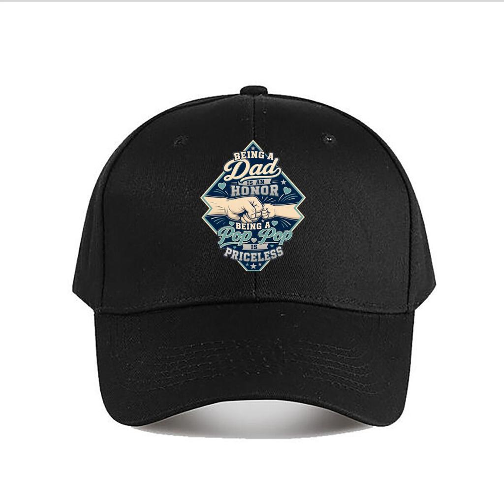 Honored Pop Pop Family Fist Bump Baseball Cap Fashion Outdoor Sports Sunhat Unisex Snapback Cap Womens