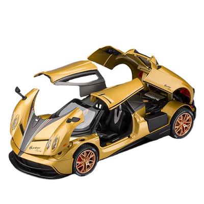 Huayra Dinastia Supercar-Druckgussauto-Modellspielzeug im Maßstab 1:22, zurückziehbares Fahrzeug mit Ton und Licht für Kinder, Kleinkinder, Jungen und Mädchen, Geschenkkollektion