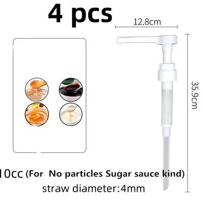 1600ml Transparent Coffee Syrup Bee Drip Double Scale Storage Dispenser Pump Bottle Squeeze Milk Bottle Honey Jar Container