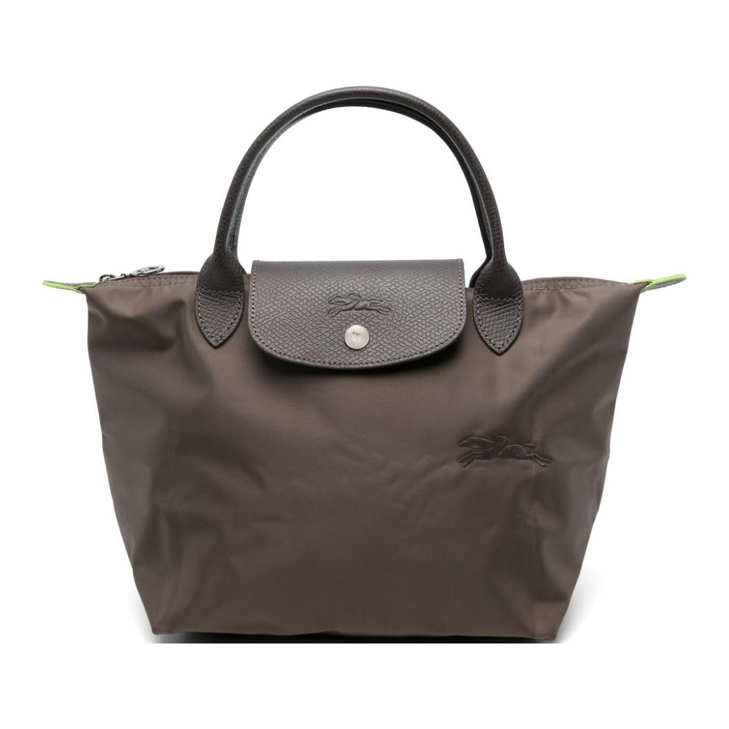 

Longchamp Le Pliage Green Printed Logo Nylon Tote Bag Small Women tote Mud L1621919813 Basic Set (Bag)