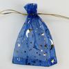 Organza Drawstring Gift Bags Star and Moon Gold Print Mesh Pouches for Jewelry Candy Favors