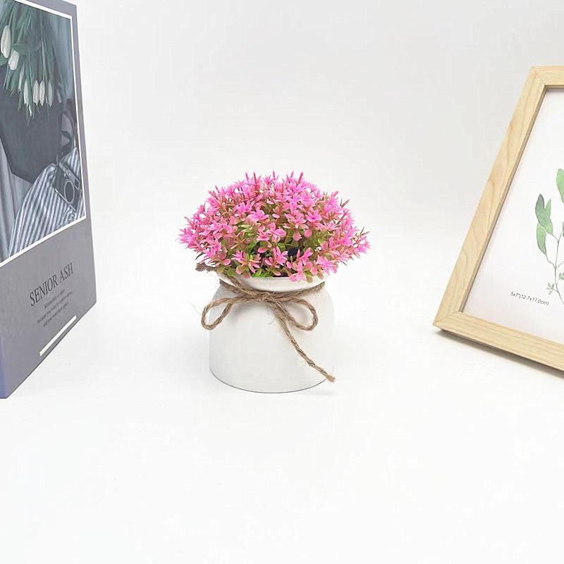 Kunststoff Veronicastrum Caulopterum Blumentopf mit Seil Schmetterlingsbindung für Heimdekoration und Gartendekoration