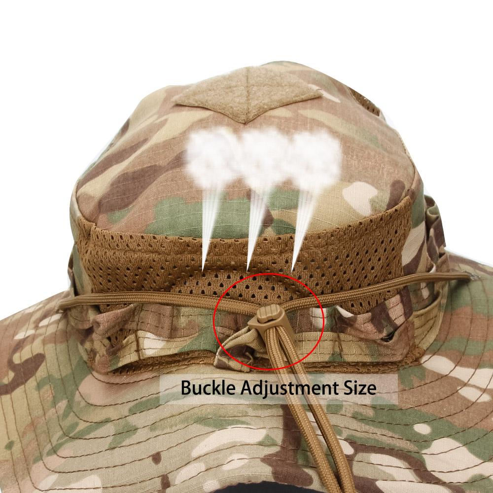 5ks/1ks Kamuflážový Boonie klobouk Ochrana proti slunci Prodyšný Klobouk typu bucket Pánský Venkovní Turistika Lov Rybaření Větruodolný Rybářský klobouk