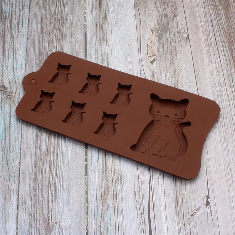 1Pcs Cat Cake Mold Silicone 3D Biscuits Fondant Handmade Bakeware Tools Resin Chocolate Candy Mould
