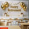 2D 1 piece of elegant retirement-themed design, banner/background fabric, for retirement party decoration