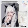 Lolita Christmas Cosplay Wig: Women's Long Straight White Hair, Versatile Daily Wear, Full Head Cover
