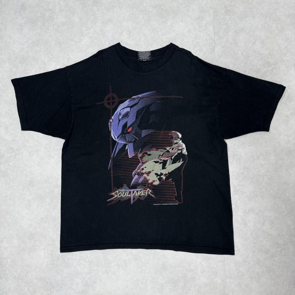 [USED] Vintage 00s The Soul Taker Soul Hunter Short Sleeve Shirt, Anime, Manga, Black