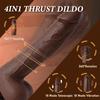 1 Thrust Vibrating Dildo - Rotating and Heating, 9" Realistic Coffee Color Retractable, 10 Rotation/Vibration Modes, for Women and Couples