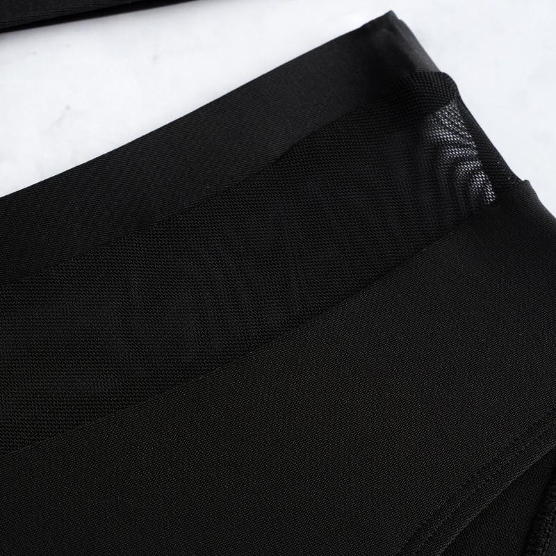 Sexy de Moda Malla Costura Color Sólido Chaleco Bikini de Baño Dividido para Mujer