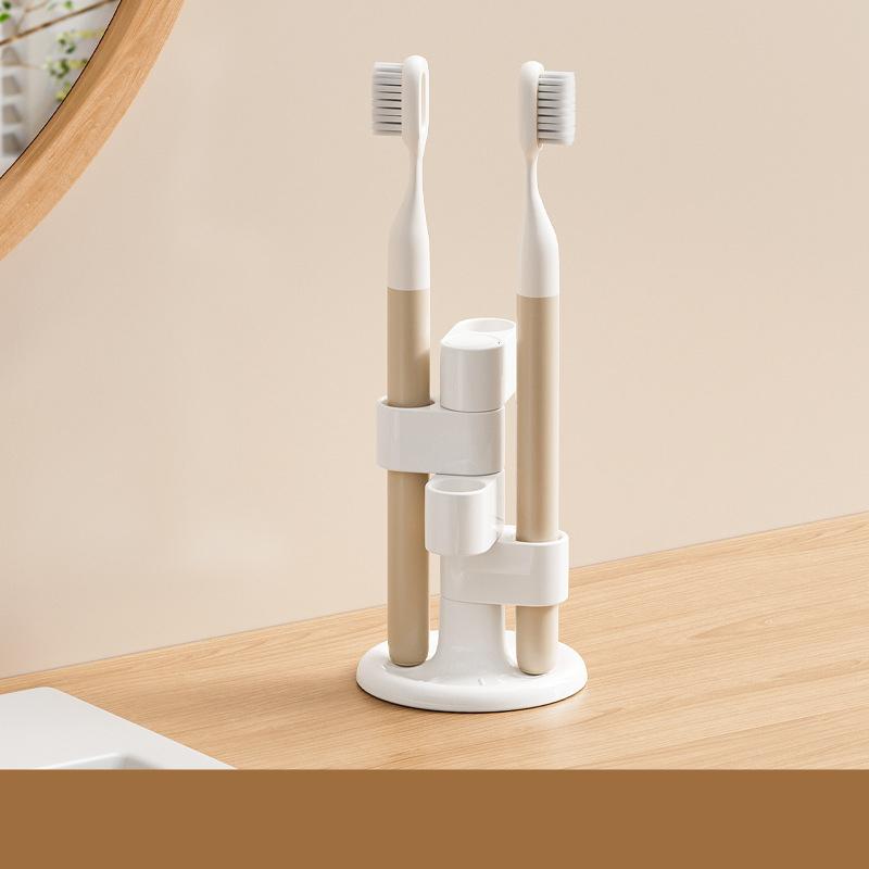 1/2pcs Rotating Toothbrush Holder Bathroom Desktop Toothbrush Storage Rack Makeup Brush Pen Organizers Bathroom Accessories