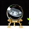 3D Laser-Engraved Crystal Ball: Galaxy Rose & Little Prince Gift