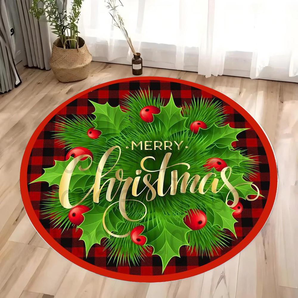 Weihnachten Weihnachtsmann 3D Reißverschluss Ornament Teppich Zuckerstange Kranz Teppich für Heimdekoration Rot Grün Gold Matte Teppiche für Schlafzimmer